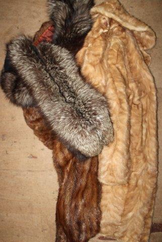 Fur coat & 7 stoles